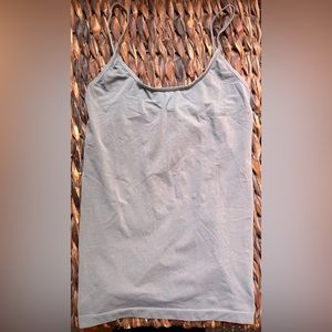 LADIES Banana Republic Camisole Distressed Vintage Blue Gray Stretch Cami - S